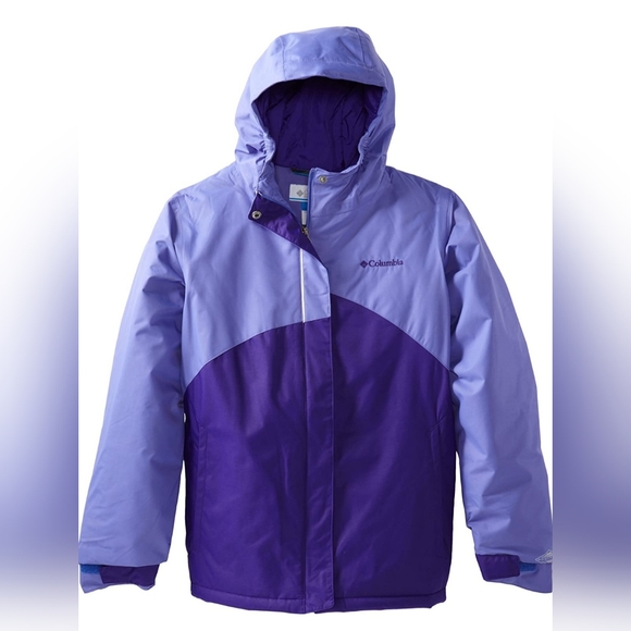 Columbia Girls' Crash Out Snow Jacket in light & dark purple, size Large - Picture 14 of 14